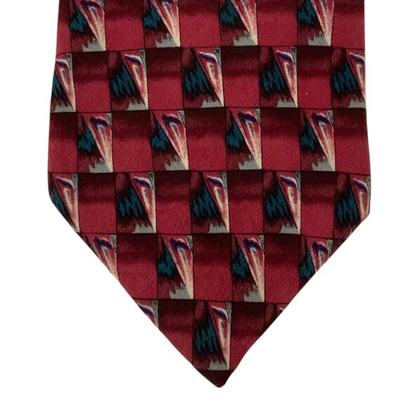 Molecular Expressions By Stonehenge Silk Tie Red Amaretto Under Microscope USA - Picture 2 of 5